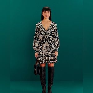 Farm Rio black and white dress NWT